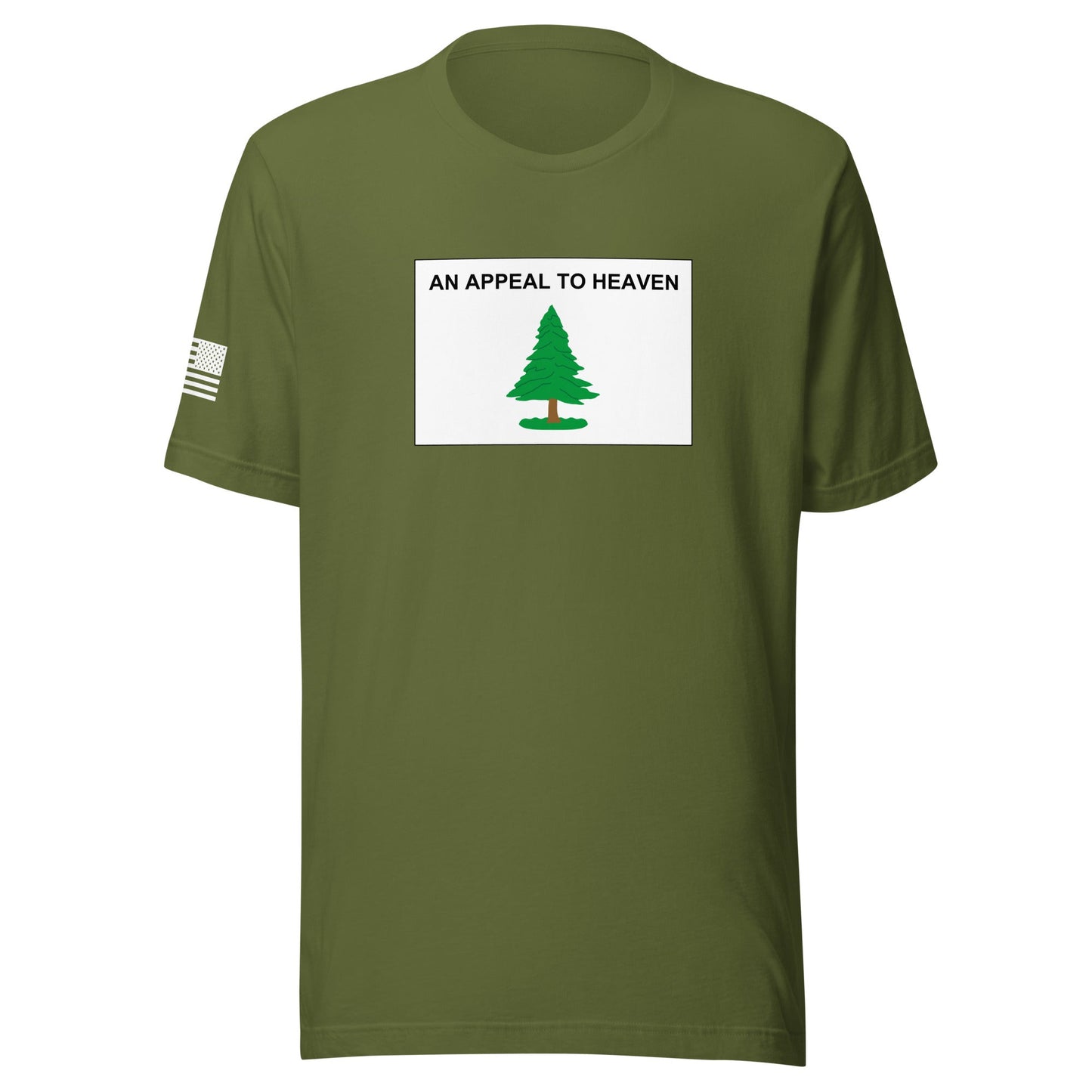 "An Appeal to Heaven" Flag | Short Sleeve Jersey T-Shirt | Bella + Canvas T-Shirt Gun Beaver Olive S