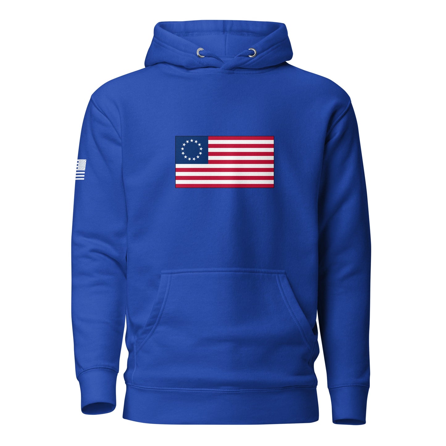 Betsy Ross Flag | Premium Cotton Hoodie Cotton Hoodie Gun Beaver Team Royal S