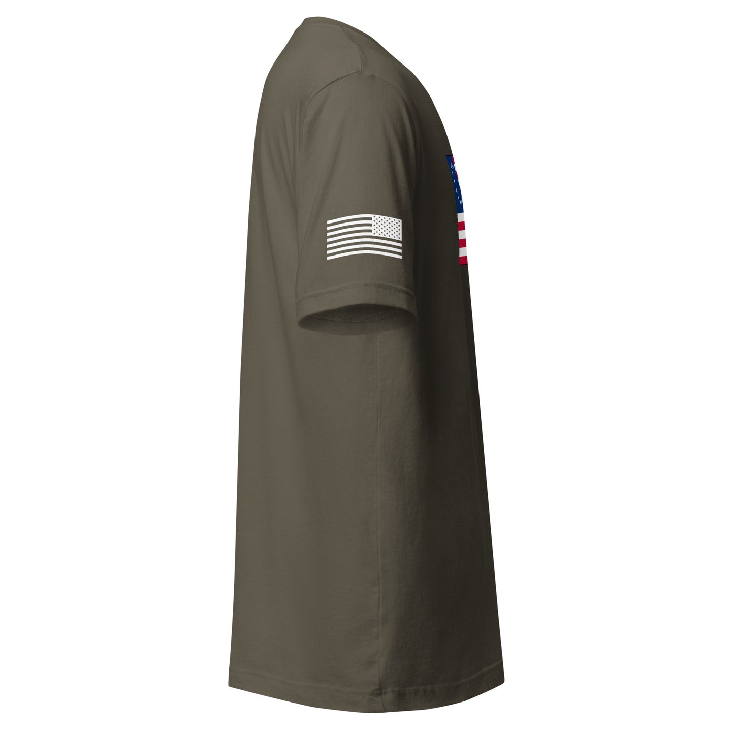 Betsy Ross Flag | Short Sleeve Jersey T-Shirt | Bella + Canvas T-Shirt Gun Beaver