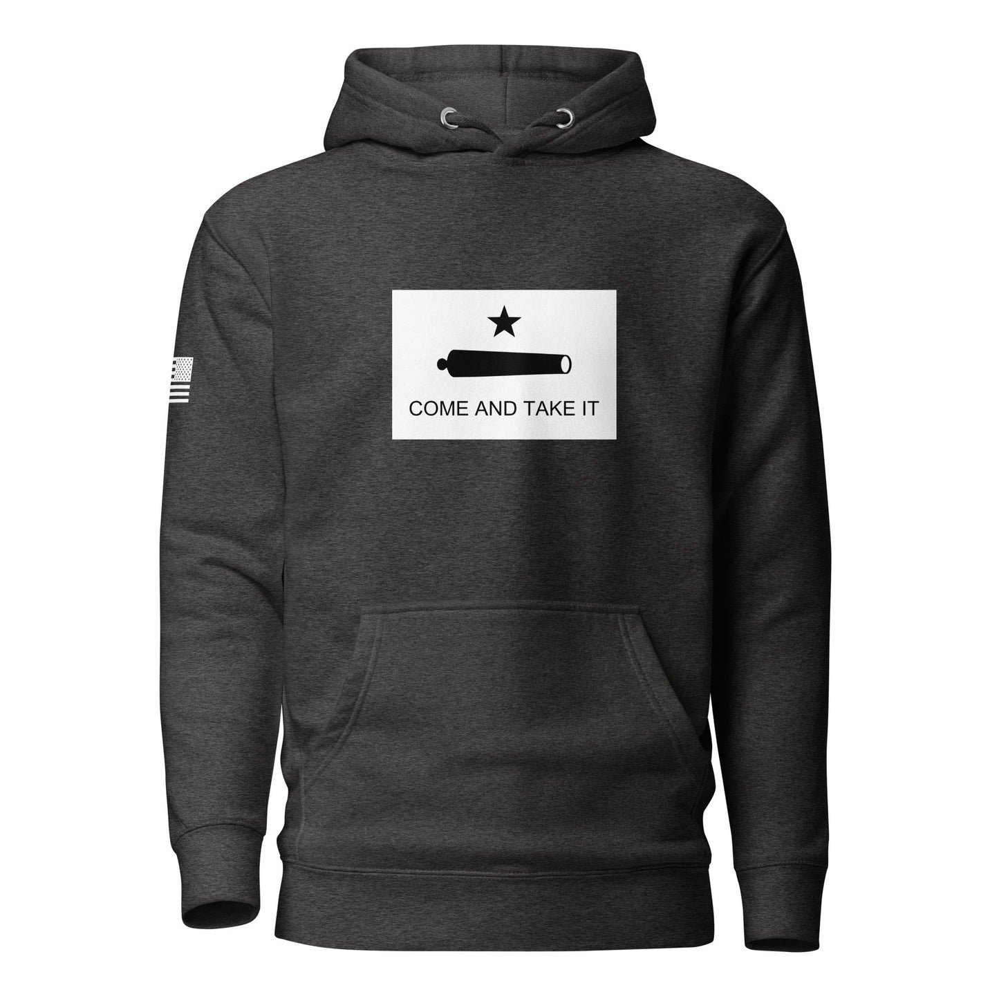 "Come and Take It" Gonzales Flag | Premium Cotton Hoodie Cotton Hoodie Gun Beaver Charcoal Heather S
