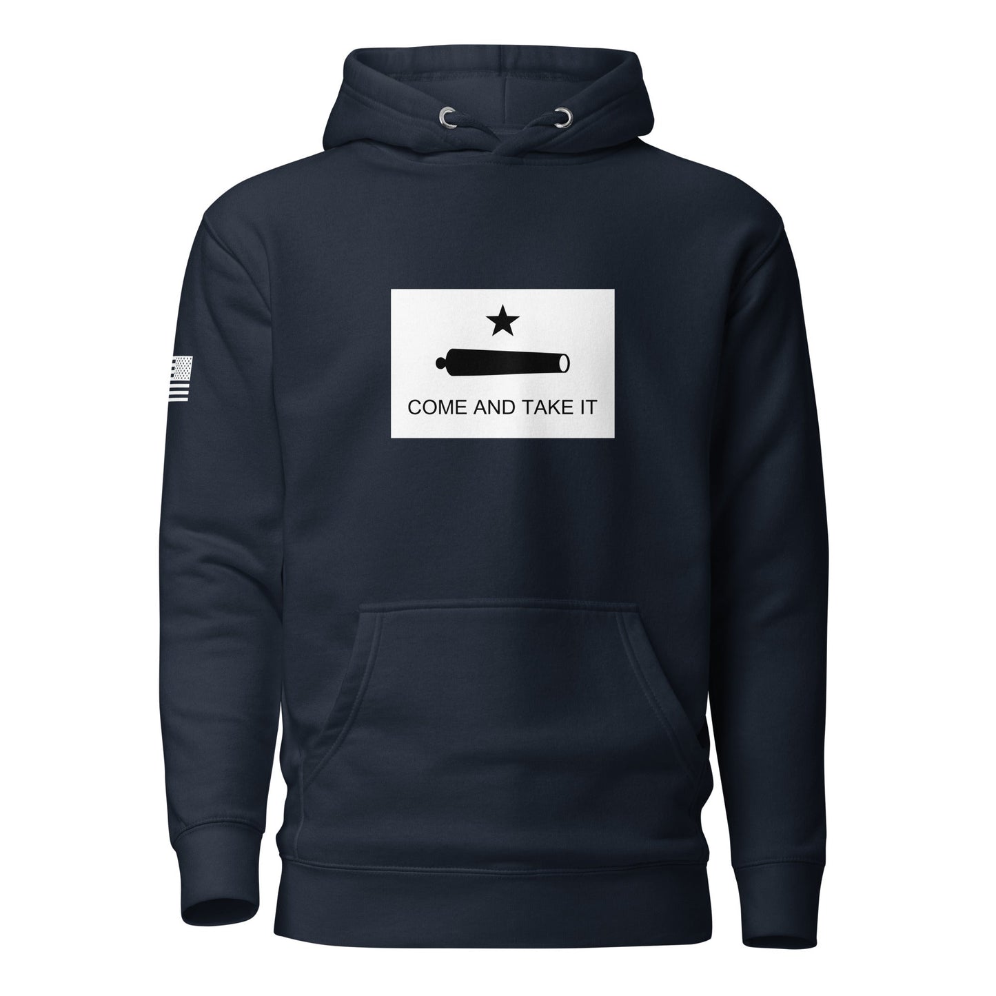 "Come and Take It" Gonzales Flag | Premium Cotton Hoodie Cotton Hoodie Gun Beaver Navy Blazer S