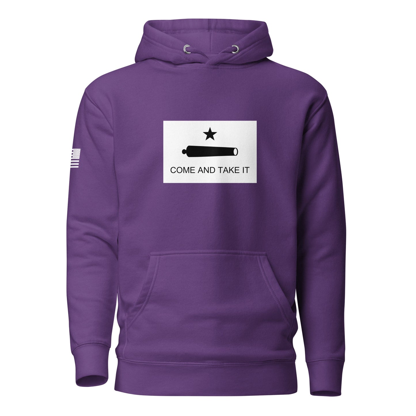 "Come and Take It" Gonzales Flag | Premium Cotton Hoodie Cotton Hoodie Gun Beaver Purple S