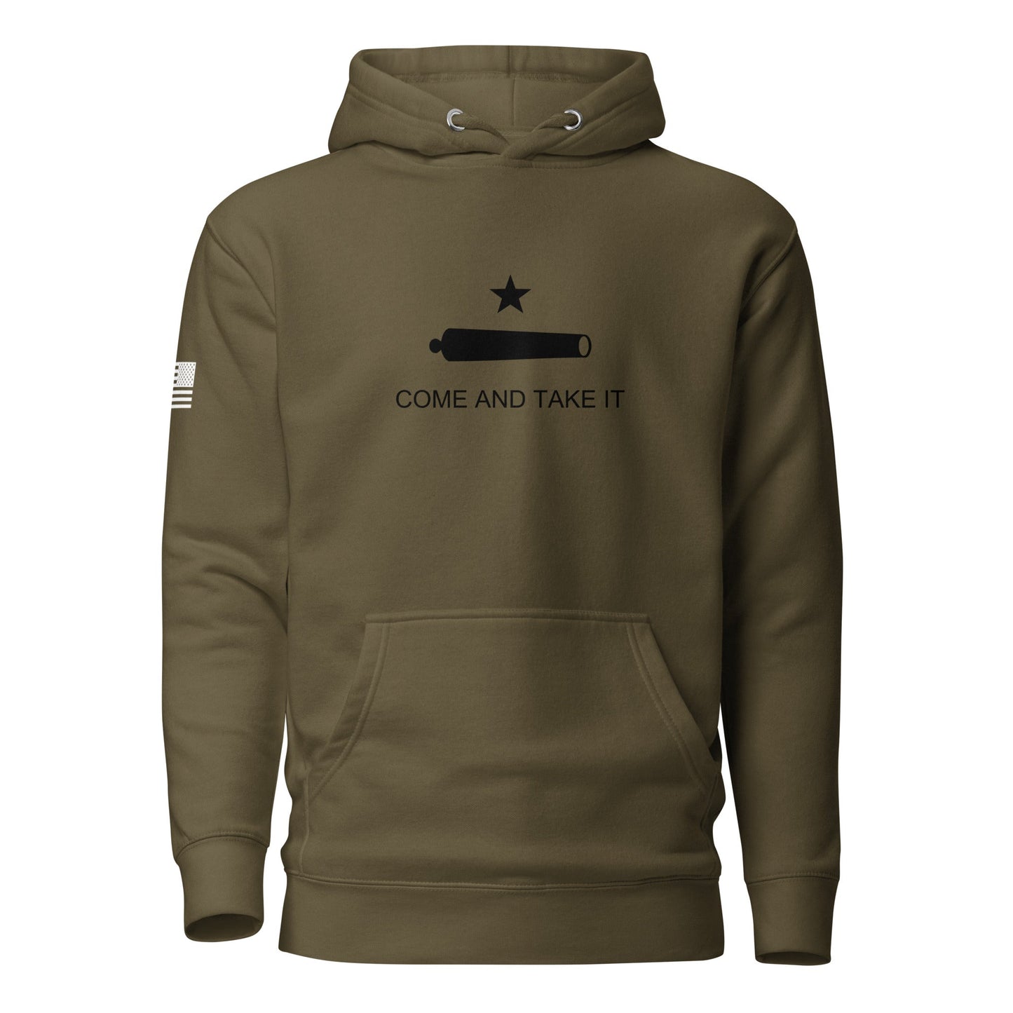 "Come and Take It" | Premium Cotton Hoodie Cotton Hoodie Gun Beaver Military Green S