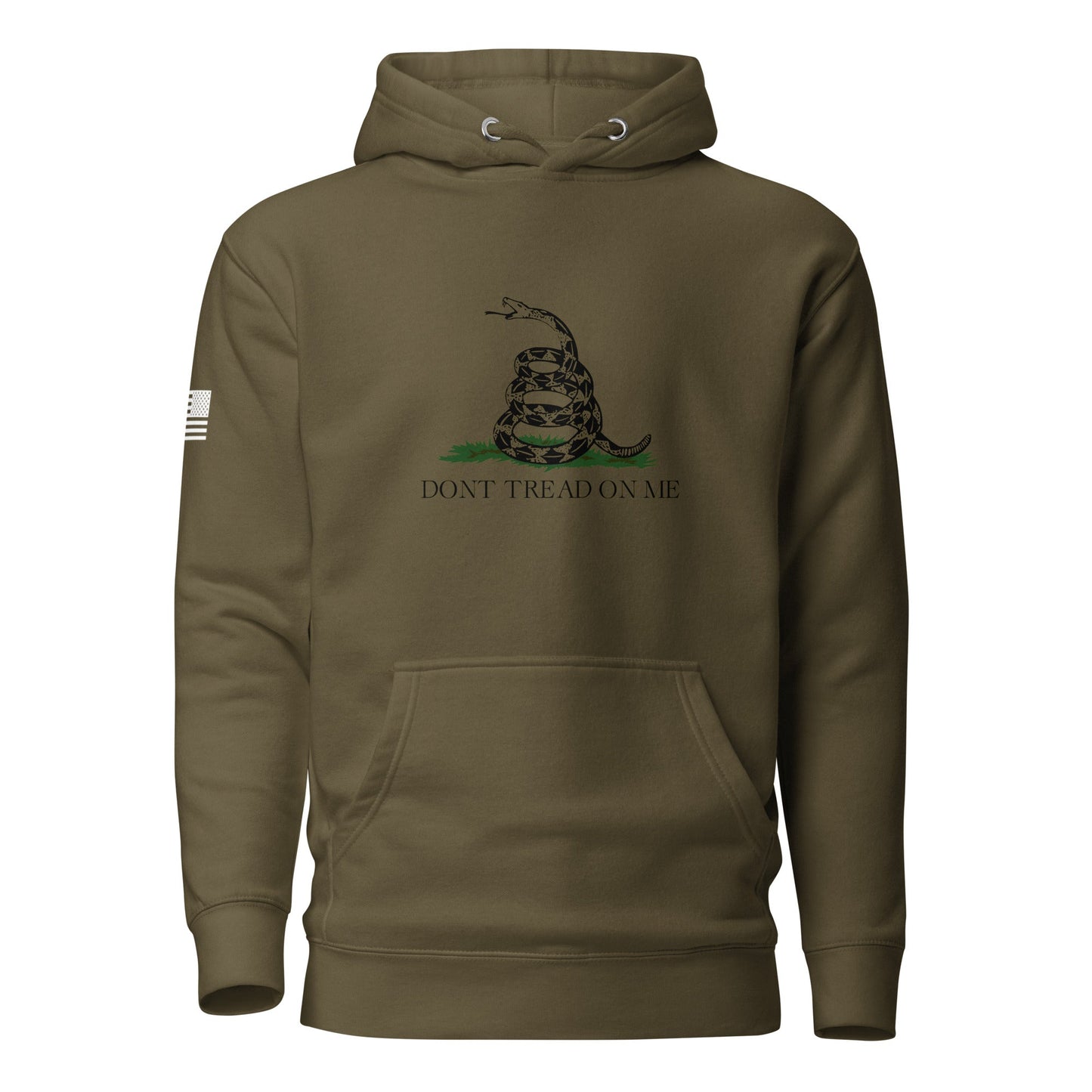 "Don't Tread On Me" | Premium Cotton Hoodie Cotton Hoodie Gun Beaver Military Green S