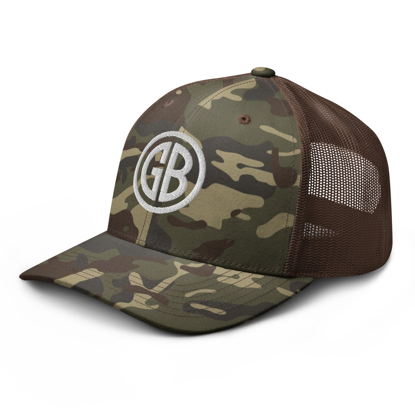 Embroidered Gun Beaver Logo | Camouflage Trucker Cap Camouflage Trucker Cap Gun Beaver