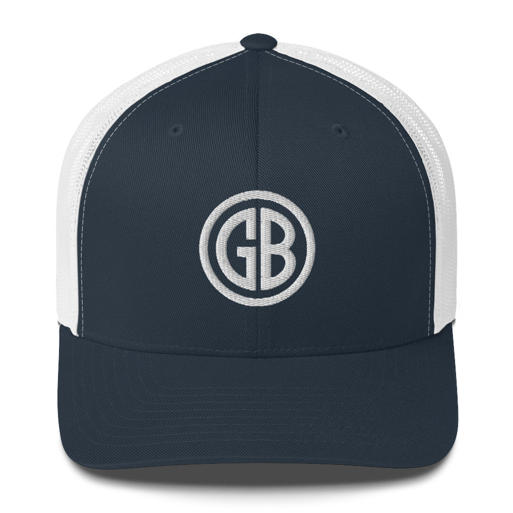 Embroidered Gun Beaver Logo | Retro Trucker Cap Retro Trucker Cap Gun Beaver Navy/ White