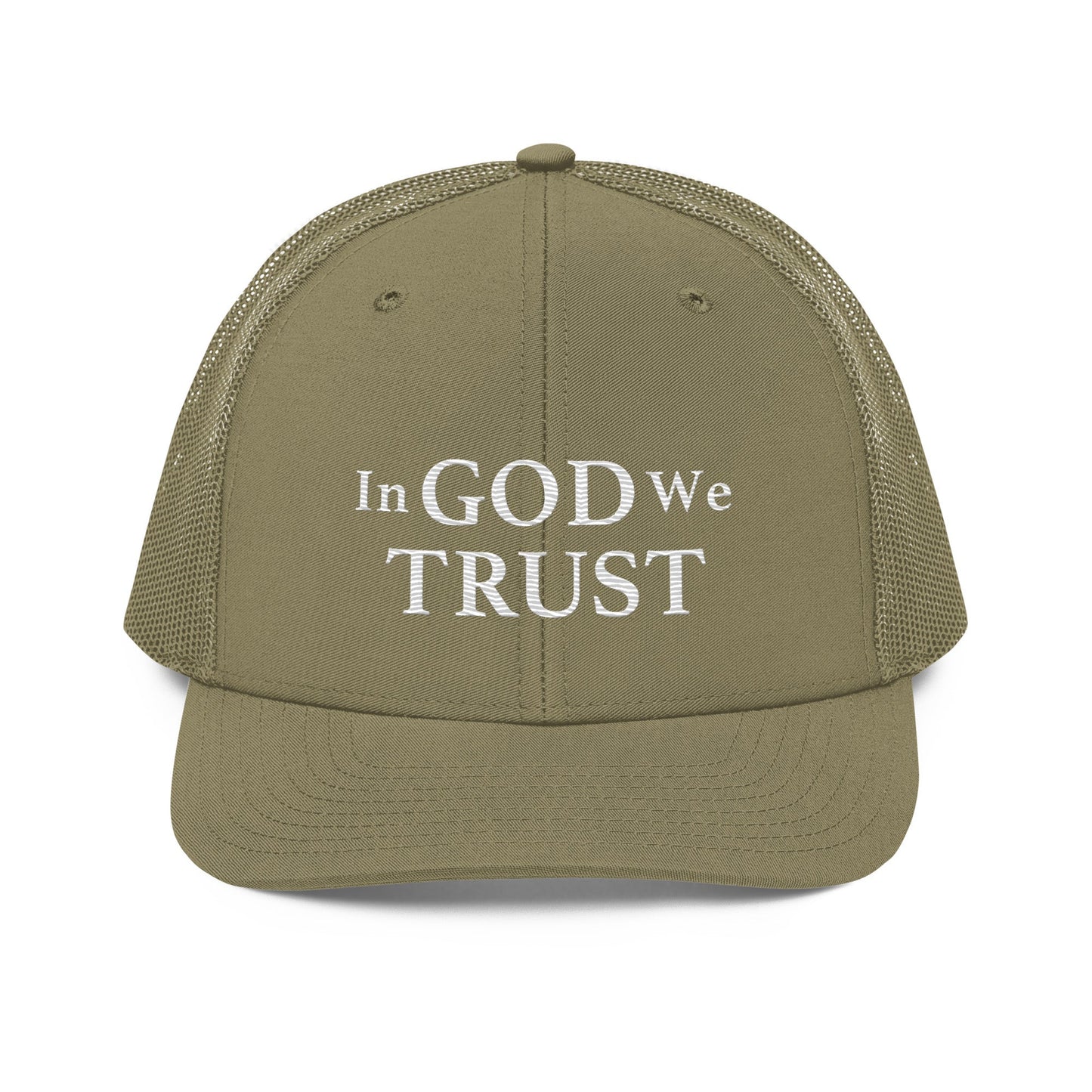 Embroidered "In God We Trust" | Snapback Trucker Cap | Richardson 112 Richardson 112 Gun Beaver Loden