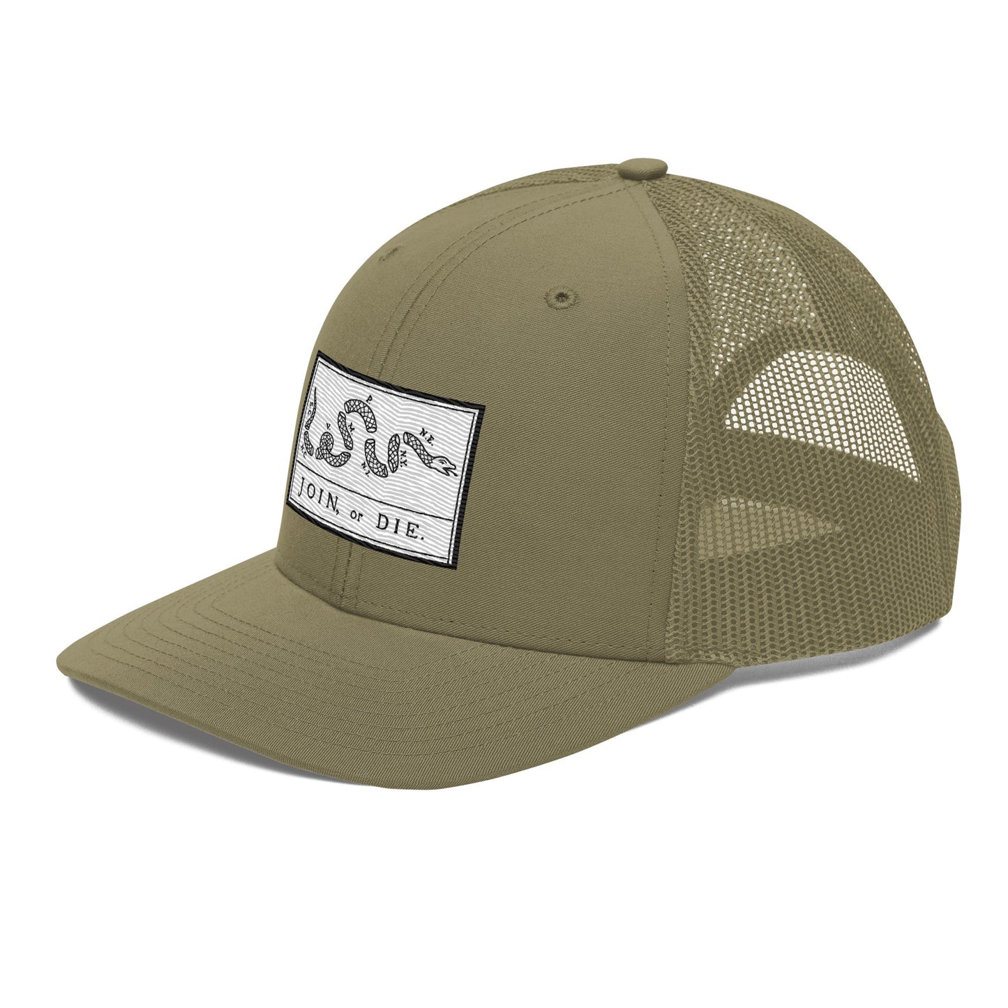 Embroidered “Join or Die" Flag | Snapback Trucker Cap | Richardson 112 Richardson 112 Gun Beaver