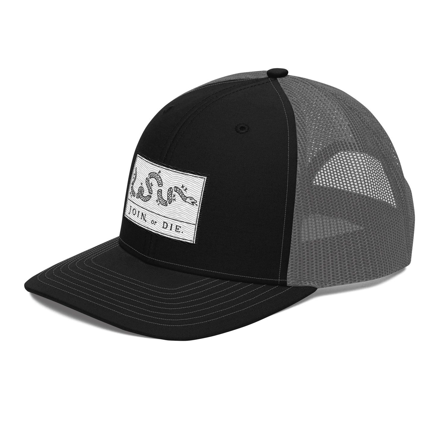 Embroidered “Join or Die" Flag | Snapback Trucker Cap | Richardson 112 Richardson 112 Gun Beaver