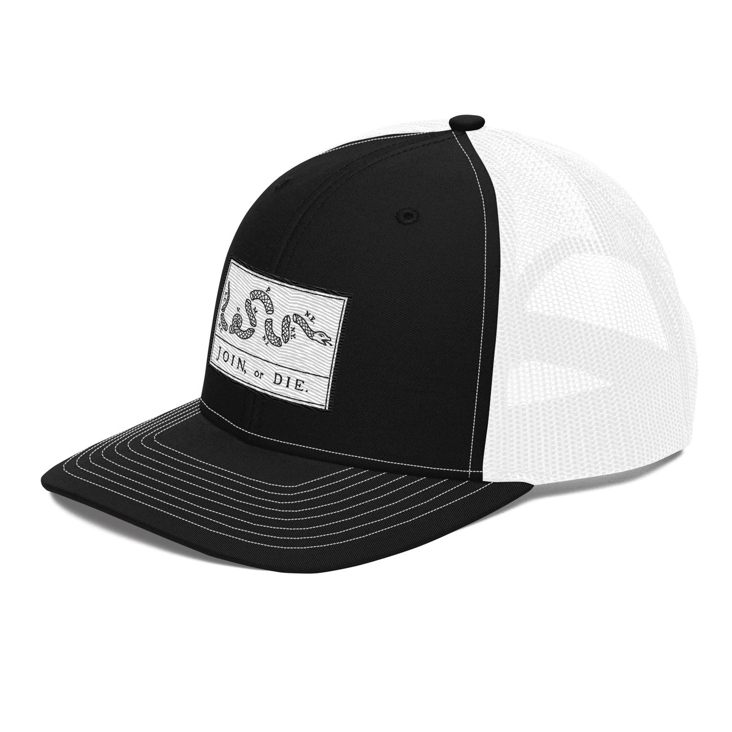 Embroidered “Join or Die" Flag | Snapback Trucker Cap | Richardson 112 Richardson 112 Gun Beaver