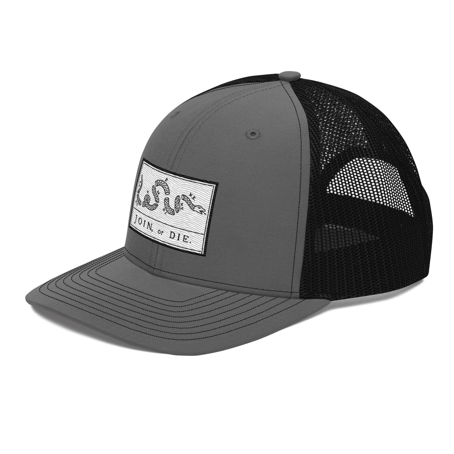 Embroidered “Join or Die" Flag | Snapback Trucker Cap | Richardson 112 Richardson 112 Gun Beaver