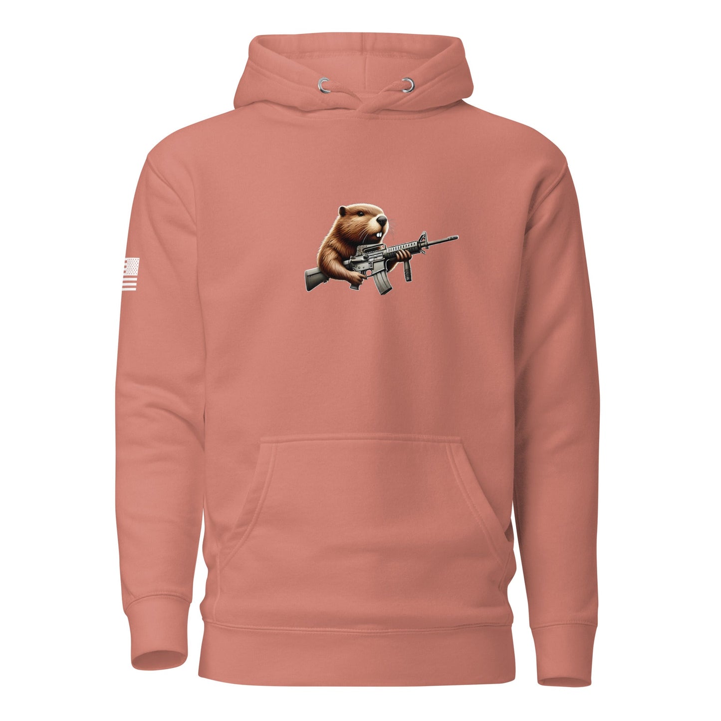 Gun Beaver Locked & Loaded | Premium Cotton Hoodie Cotton Hoodie Gun Beaver Dusty Rose S