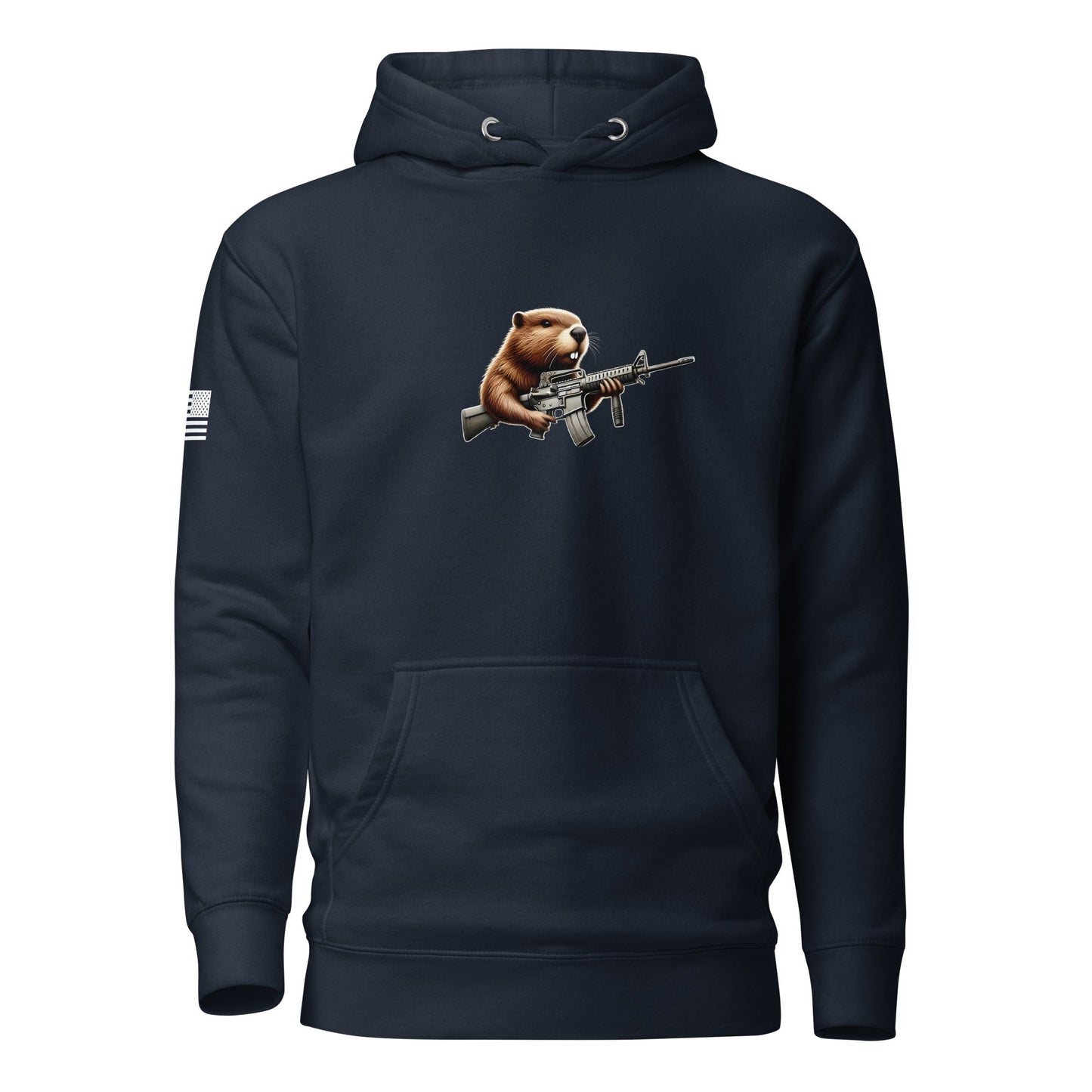 Gun Beaver Locked & Loaded | Premium Cotton Hoodie Cotton Hoodie Gun Beaver Navy Blazer S