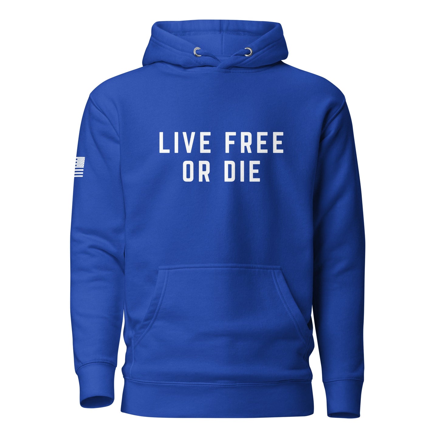 "LIVE FREE OR DIE" | Premium Cotton Hoodie Cotton Hoodie Gun Beaver Team Royal S