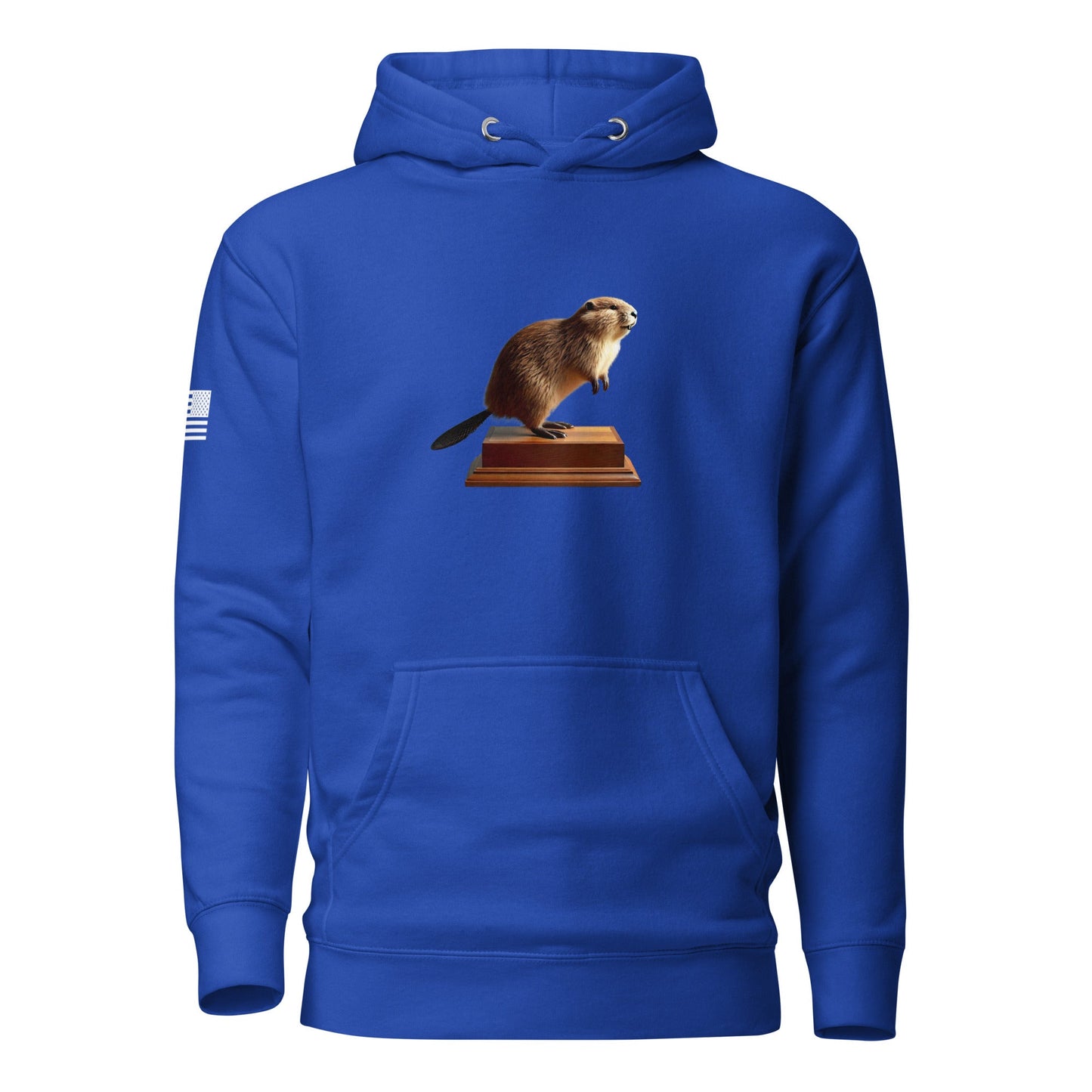 "Thank you. I just had it stuffed." Stuffed Beaver | Premium Cotton Hoodie Cotton Hoodie Gun Beaver Team Royal S