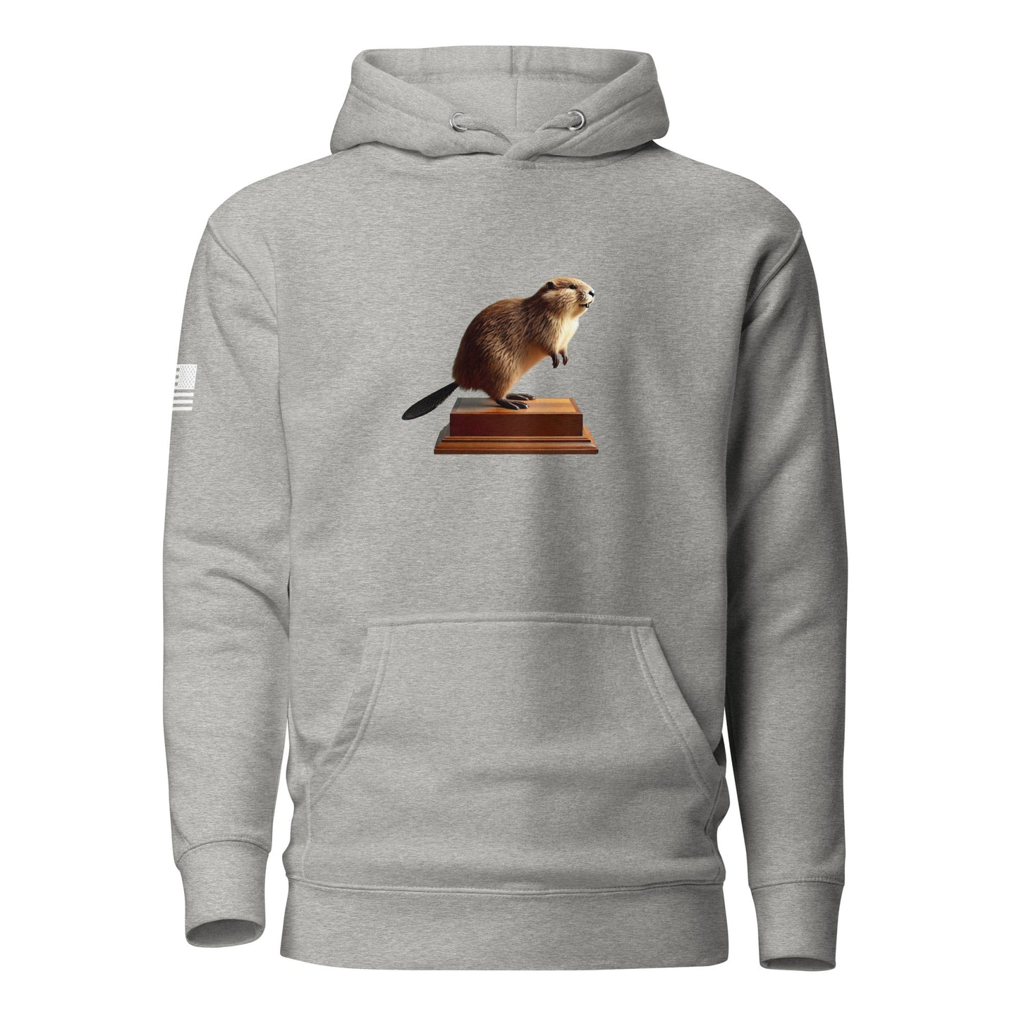 "Thank you. I just had it stuffed." Stuffed Beaver | Premium Cotton Hoodie Cotton Hoodie Gun Beaver Carbon Grey S