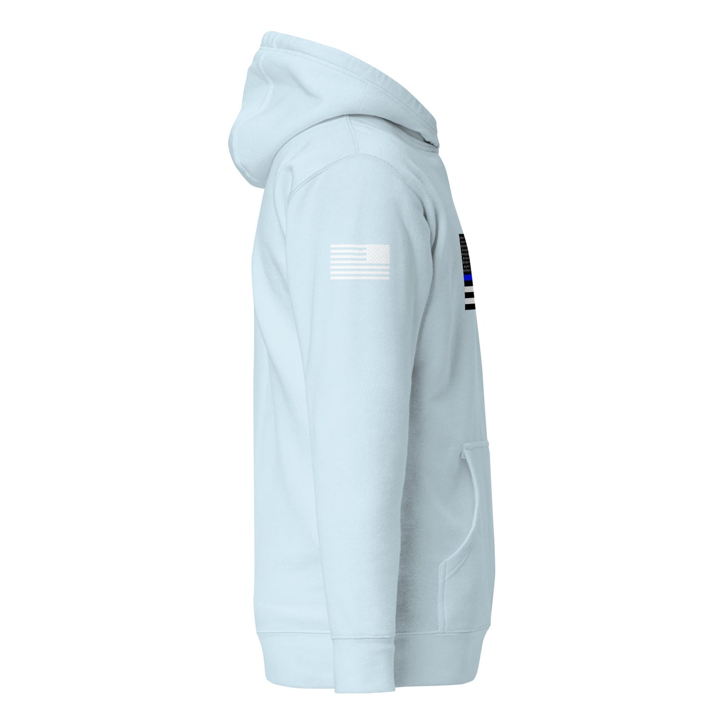 Thin Blue Line Flag | Premium Cotton Hoodie Cotton Hoodie Gun Beaver