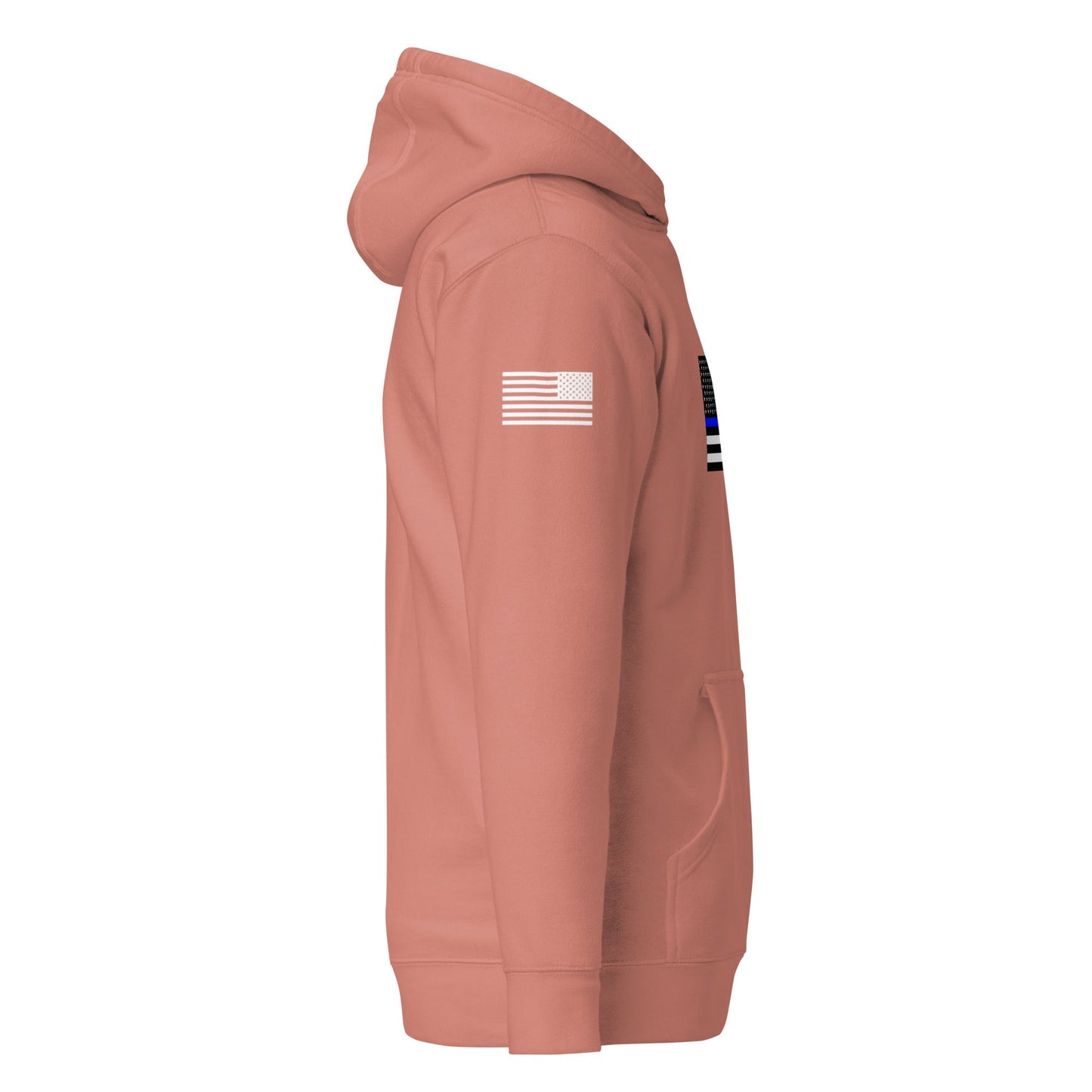 Thin Blue Line Flag | Premium Cotton Hoodie Cotton Hoodie Gun Beaver