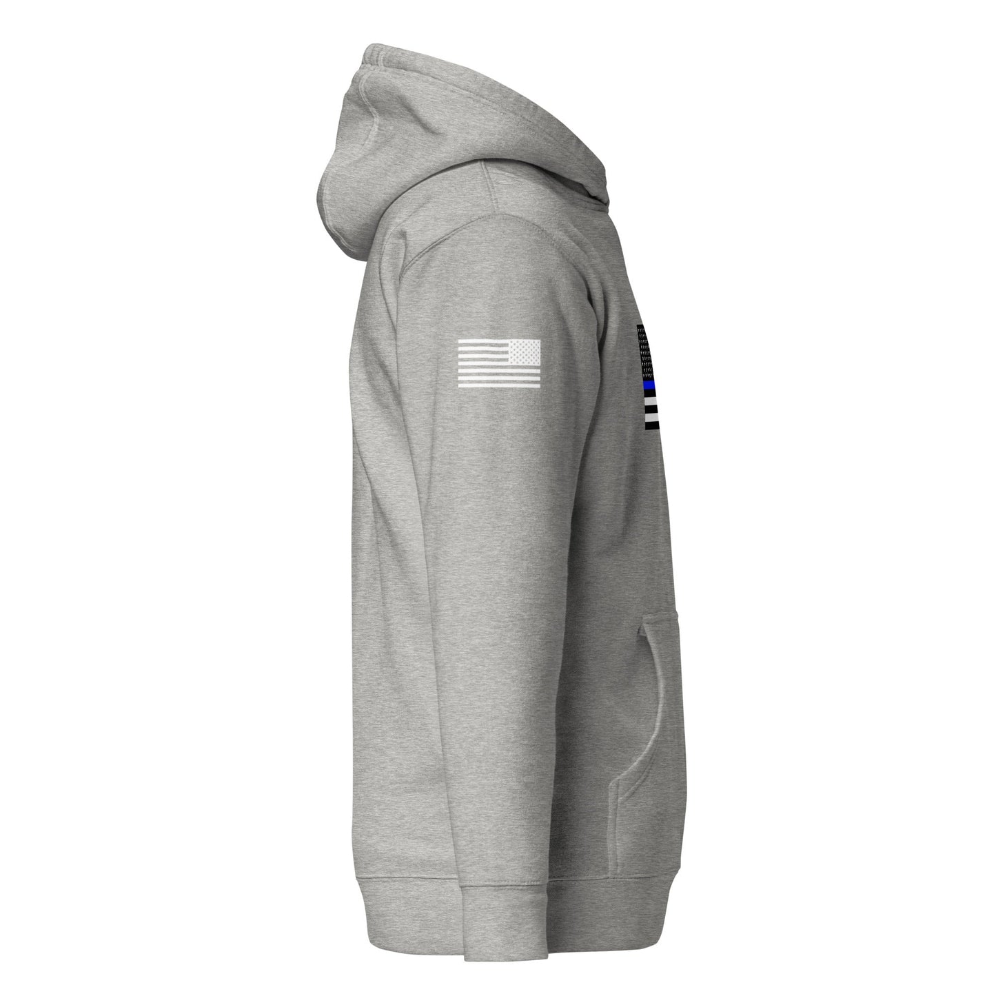 Thin Blue Line Flag | Premium Cotton Hoodie Cotton Hoodie Gun Beaver