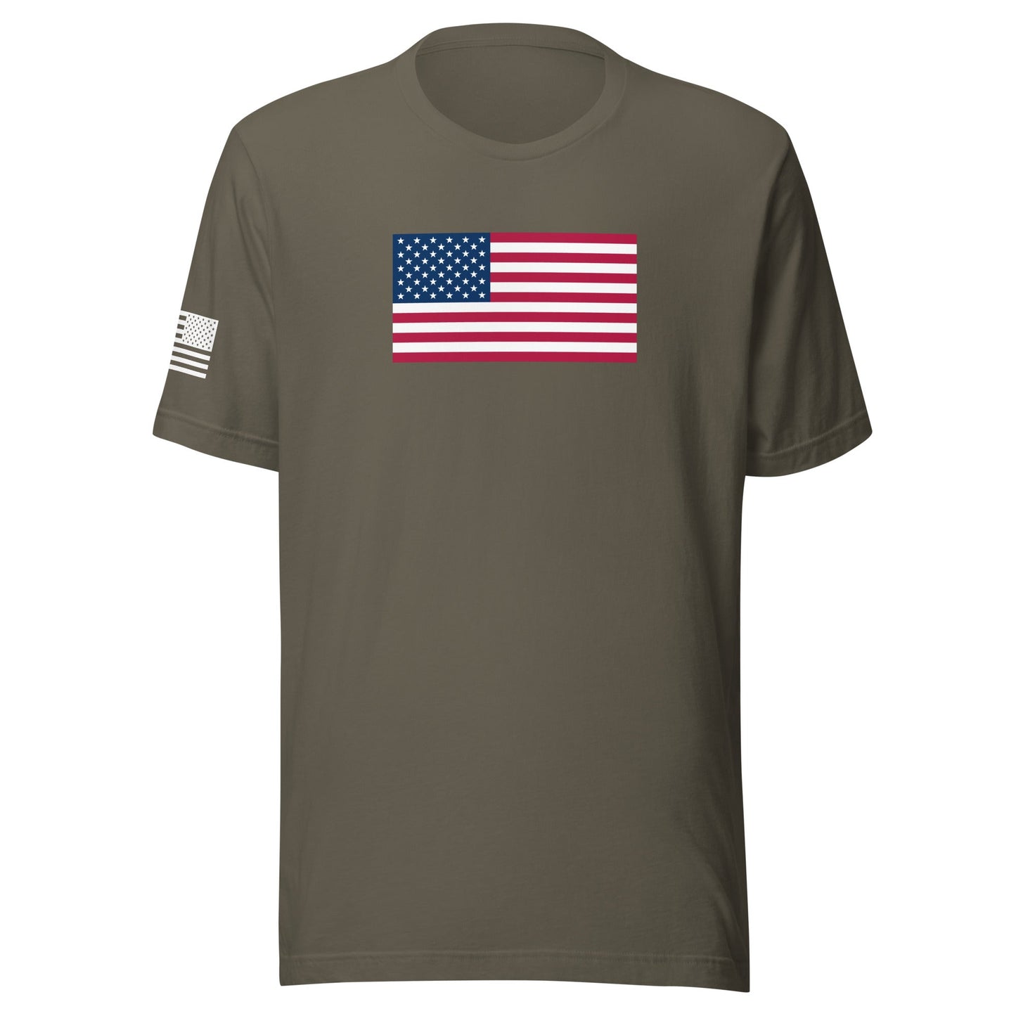 U.S. Flag | Short Sleeve Jersey T-Shirt | Bella + Canvas T-Shirt Gun Beaver Army S