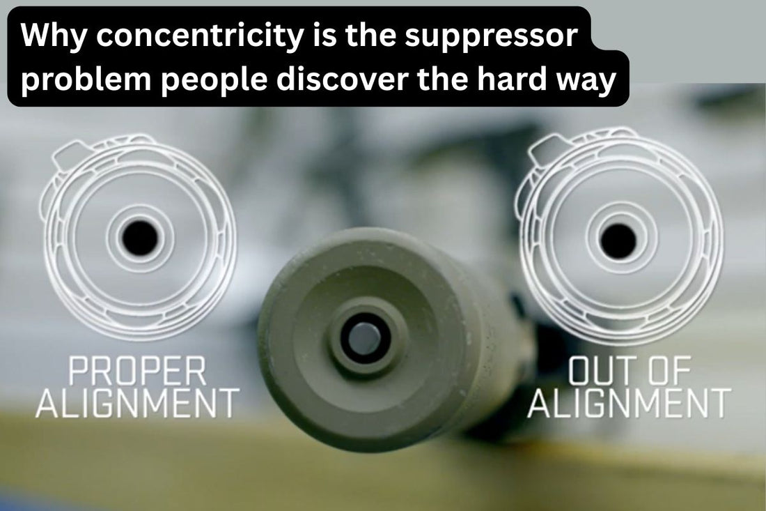 Gun Beaver - Concentricity or Catastrophe: The Barrel–Suppressor Alignment Problem That Steals Accuracy and Causes Baffle Strikes