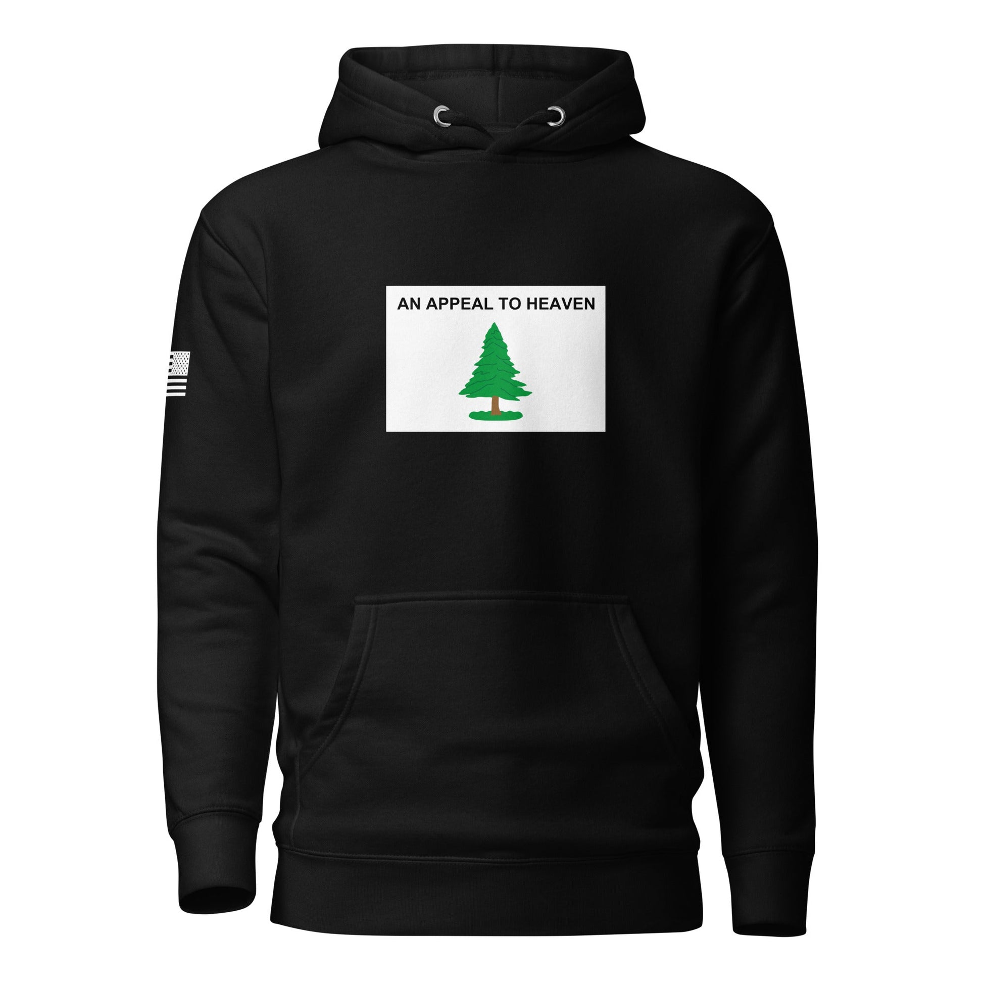 "An Appeal to Heaven" Flag | Premium Cotton Hoodie Cotton Hoodie Gun Beaver Black S
