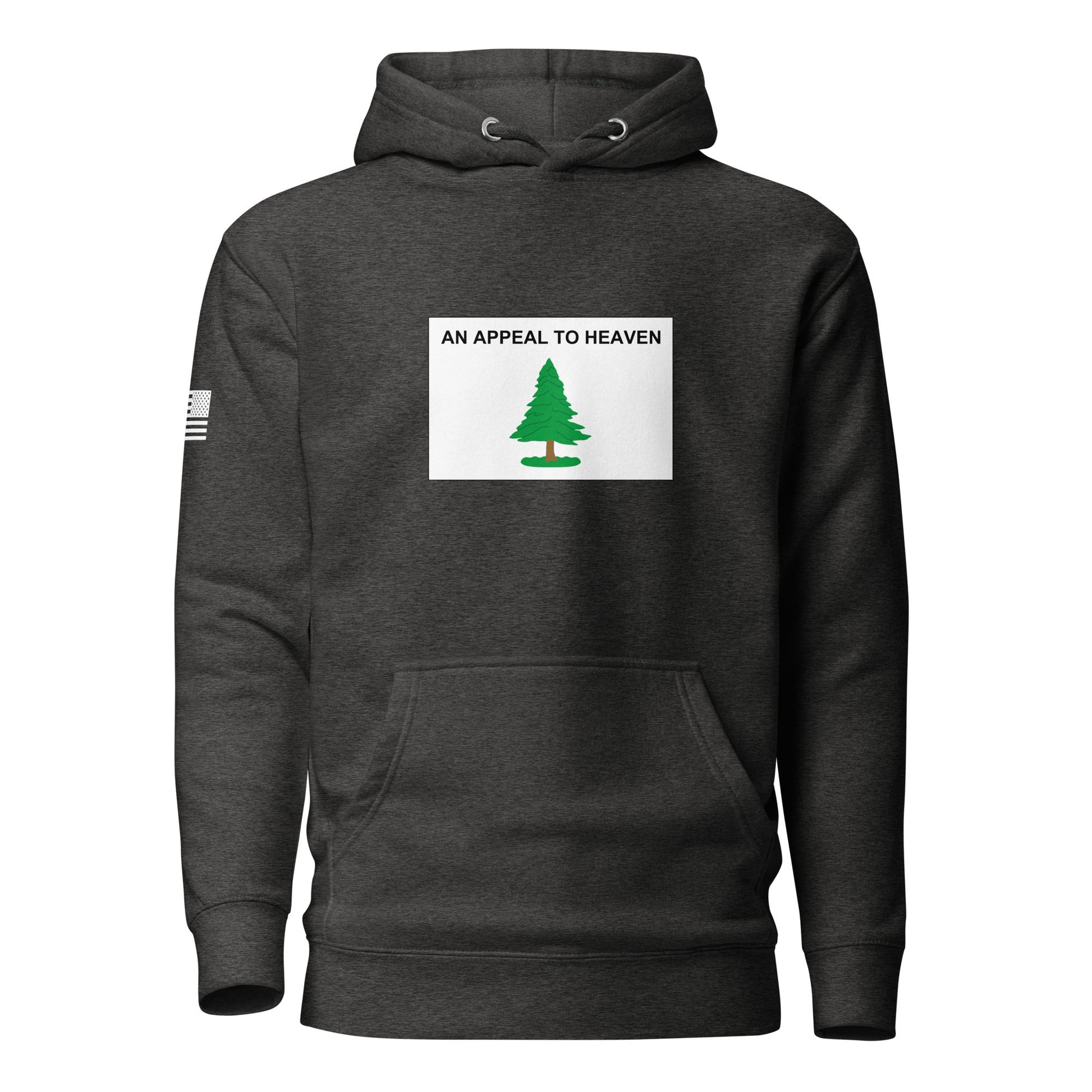 "An Appeal to Heaven" Flag | Premium Cotton Hoodie Cotton Hoodie Gun Beaver Charcoal Heather S