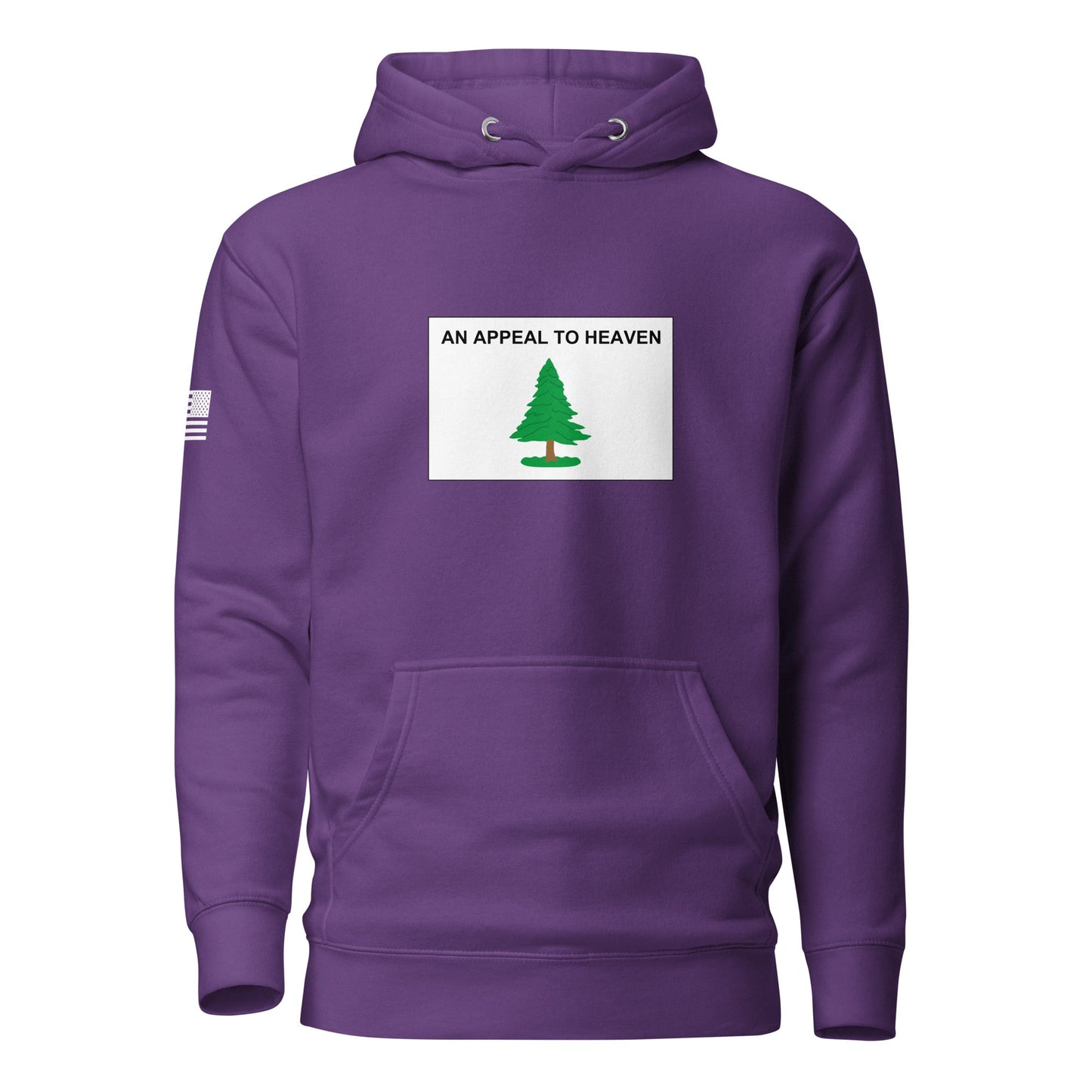 "An Appeal to Heaven" Flag | Premium Cotton Hoodie Cotton Hoodie Gun Beaver Purple S