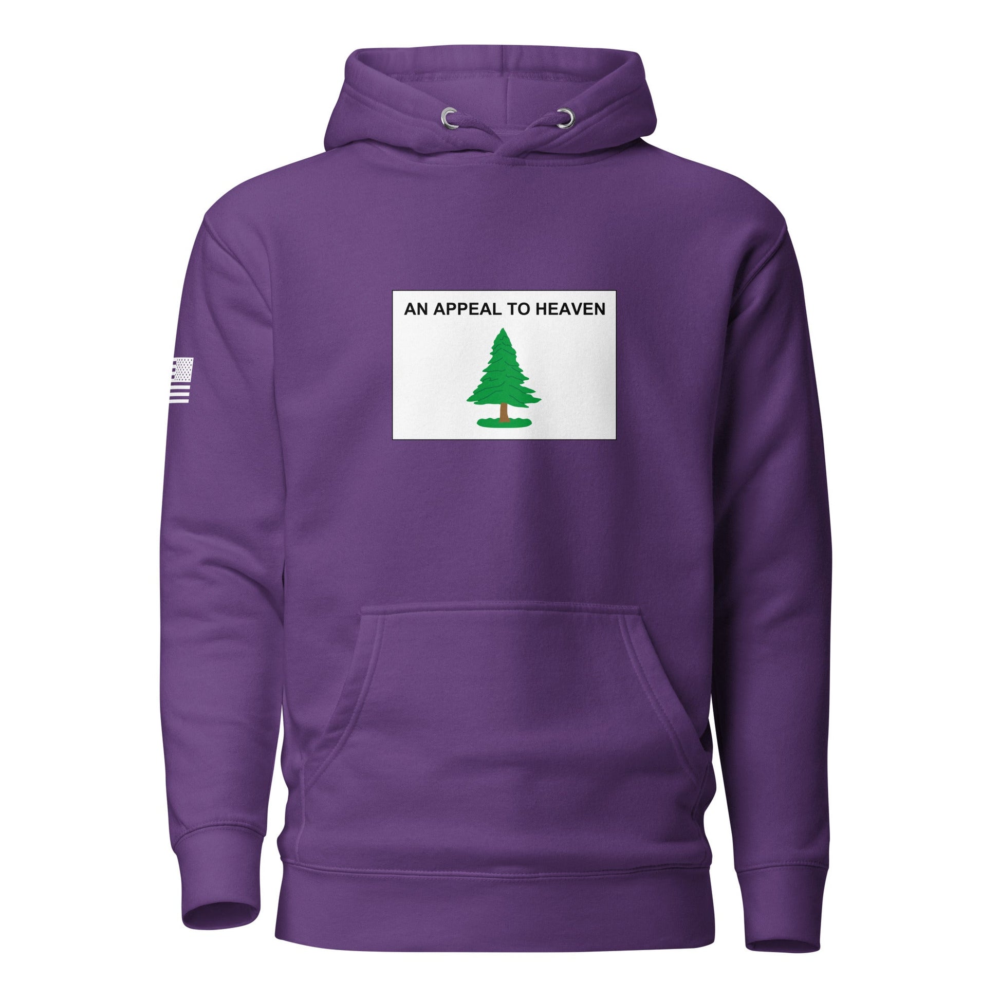 "An Appeal to Heaven" Flag | Premium Cotton Hoodie Cotton Hoodie Gun Beaver Purple S