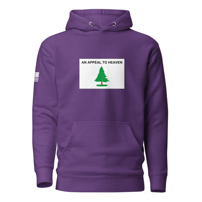 "An Appeal to Heaven" Flag | Premium Cotton Hoodie Cotton Hoodie Gun Beaver Purple S