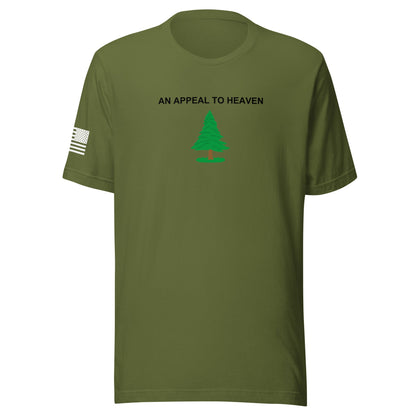 "An Appeal to Heaven" | Short Sleeve Jersey T-Shirt | Bella + Canvas T-Shirt Gun Beaver Olive S 