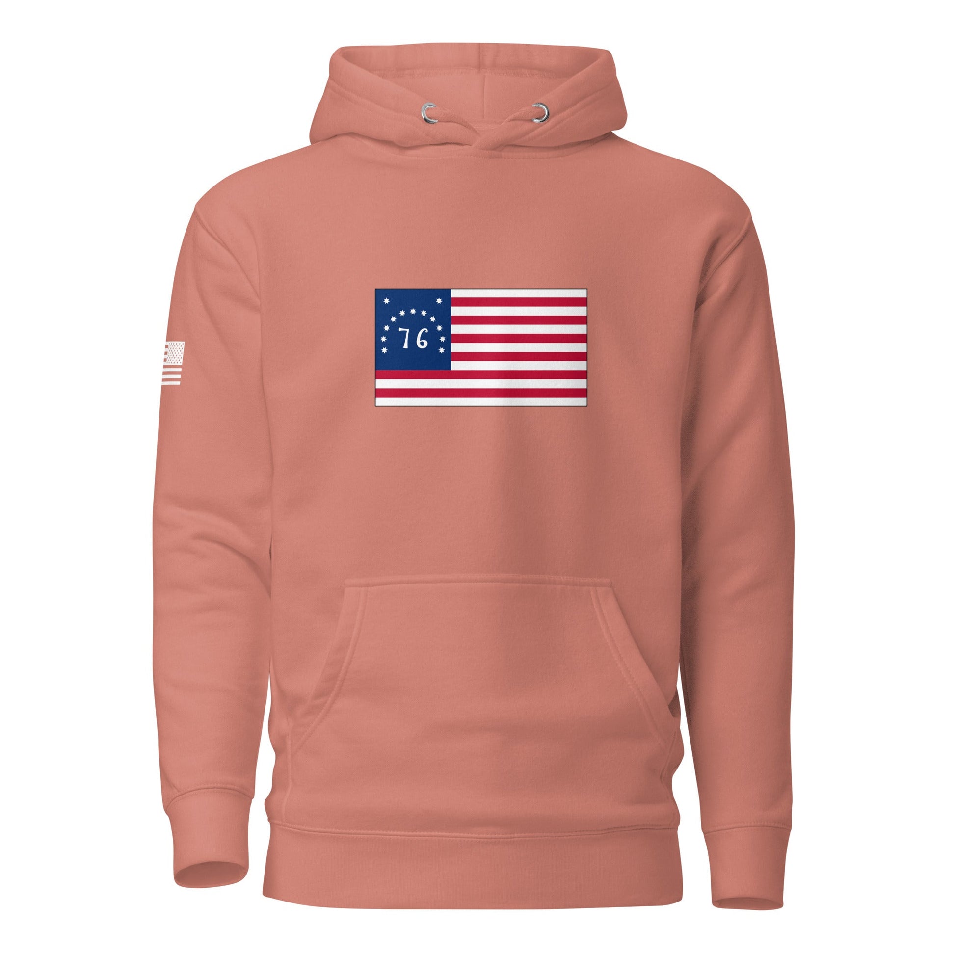 Bennington Flag | Premium Cotton Hoodie Cotton Hoodie Gun Beaver Dusty Rose S 