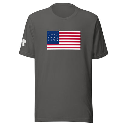 Bennington Flag | Short Sleeve Jersey T-Shirt | Bella + Canvas T-Shirt Gun Beaver Asphalt S 