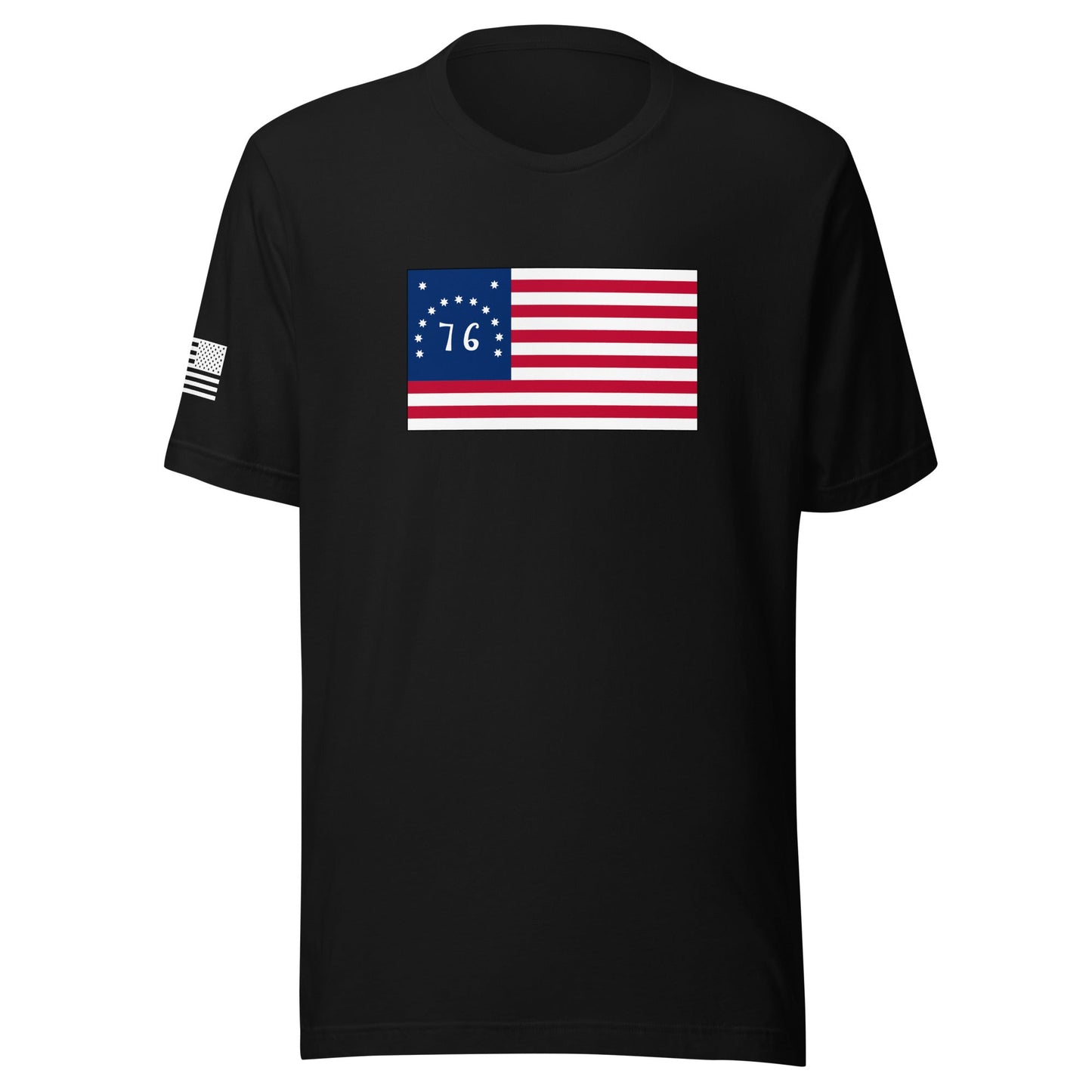 Bennington Flag | Short Sleeve Jersey T-Shirt | Bella + Canvas T-Shirt Gun Beaver Black S 