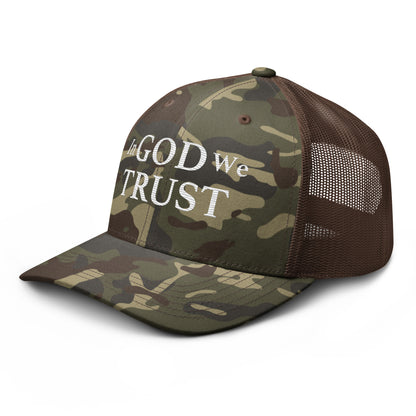 Embroidered "In God We Trust" | Camouflage Trucker Cap Camouflage Trucker Cap Gun Beaver   