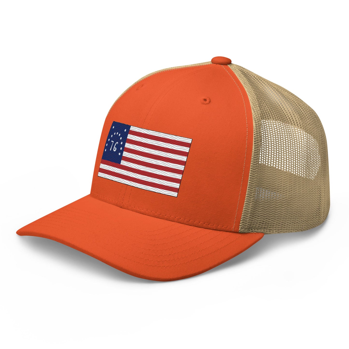 Embroidered Bennington Flag | Retro Trucker Cap Retro Trucker Cap Gun Beaver   