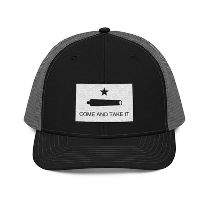 Embroidered "Come and Take It" Gonzales Flag | Snapback Trucker Cap | Richardson 112 Richardson 112 Gun Beaver Black / Charcoal  