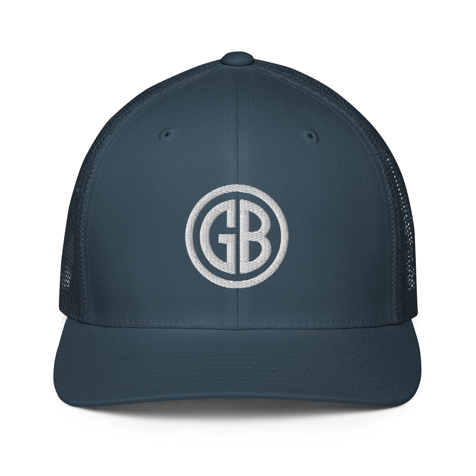 Embroidered Gun Beaver Logo | Closed-Back Trucker Cap | Flexfit 6511 Flexfit 6511 Gun Beaver Navy  