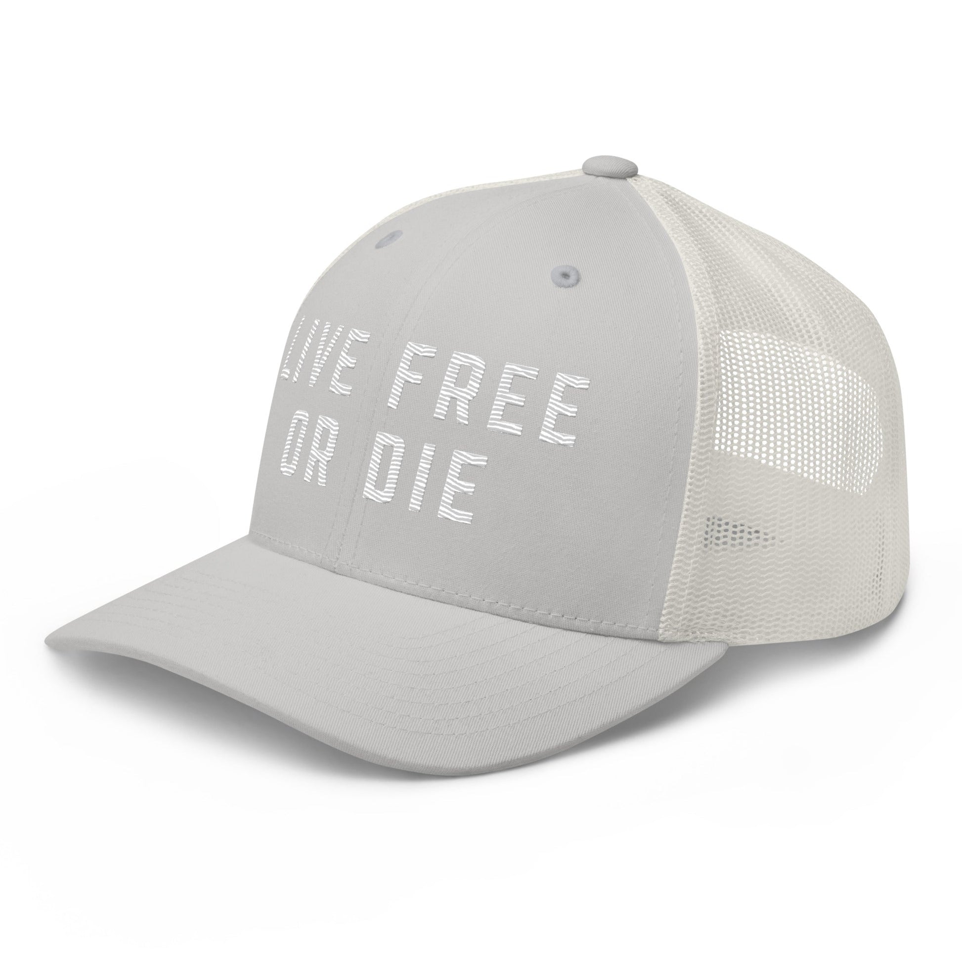 Embroidered "LIVE FREE OR DIE" | Retro Trucker Cap Retro Trucker Cap Gun Beaver