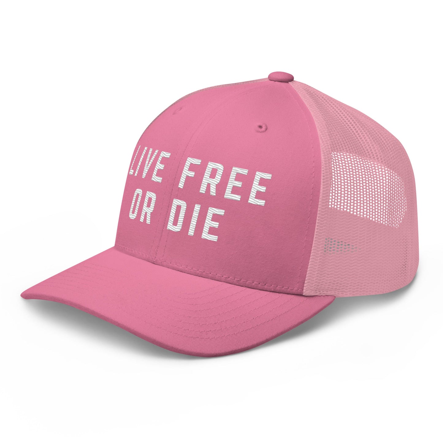 Embroidered "LIVE FREE OR DIE" | Retro Trucker Cap Retro Trucker Cap Gun Beaver