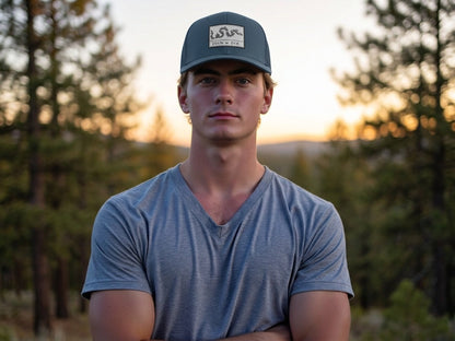Join or Die Closed-Back Trucker Cap - male model