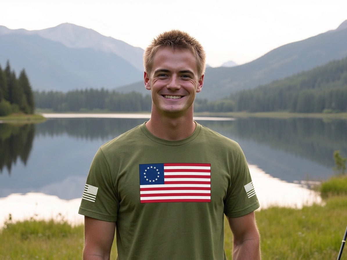 Betsy Ross Flag Tee - male model