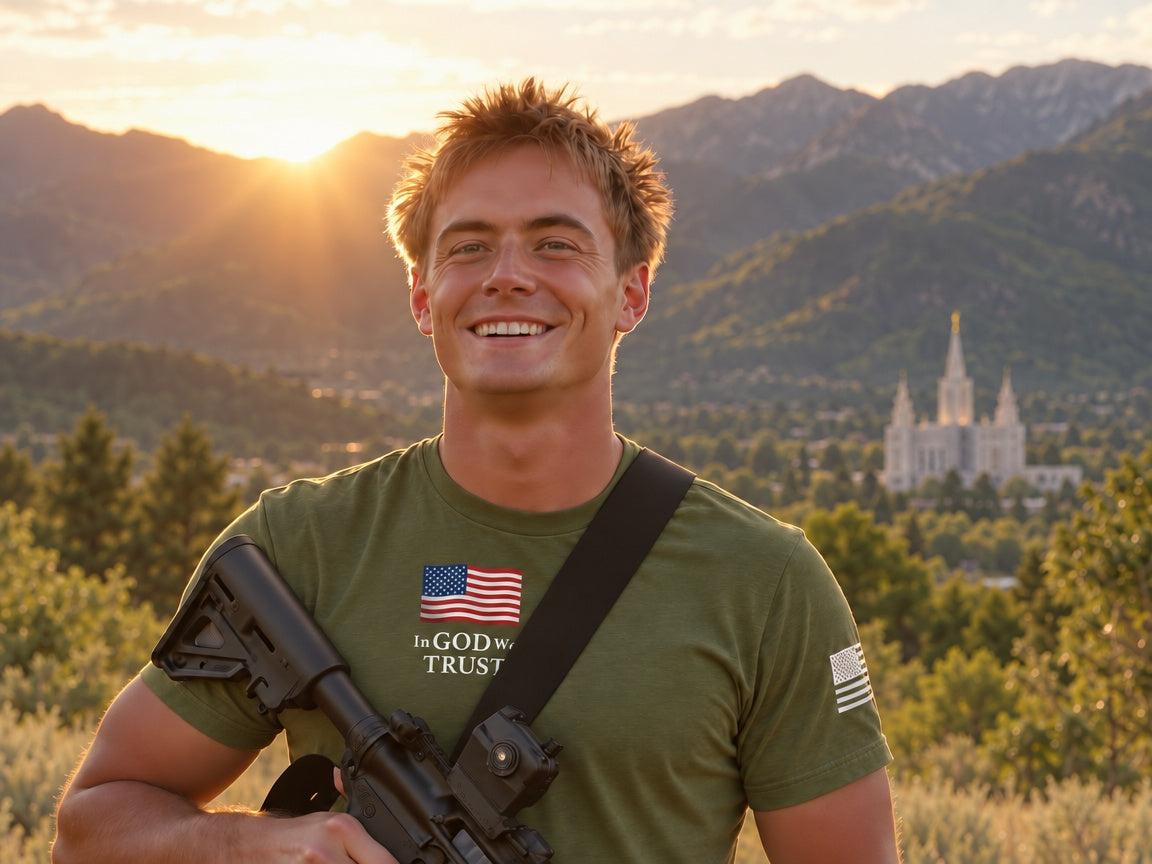 In God We Trust T-Shirt - male model