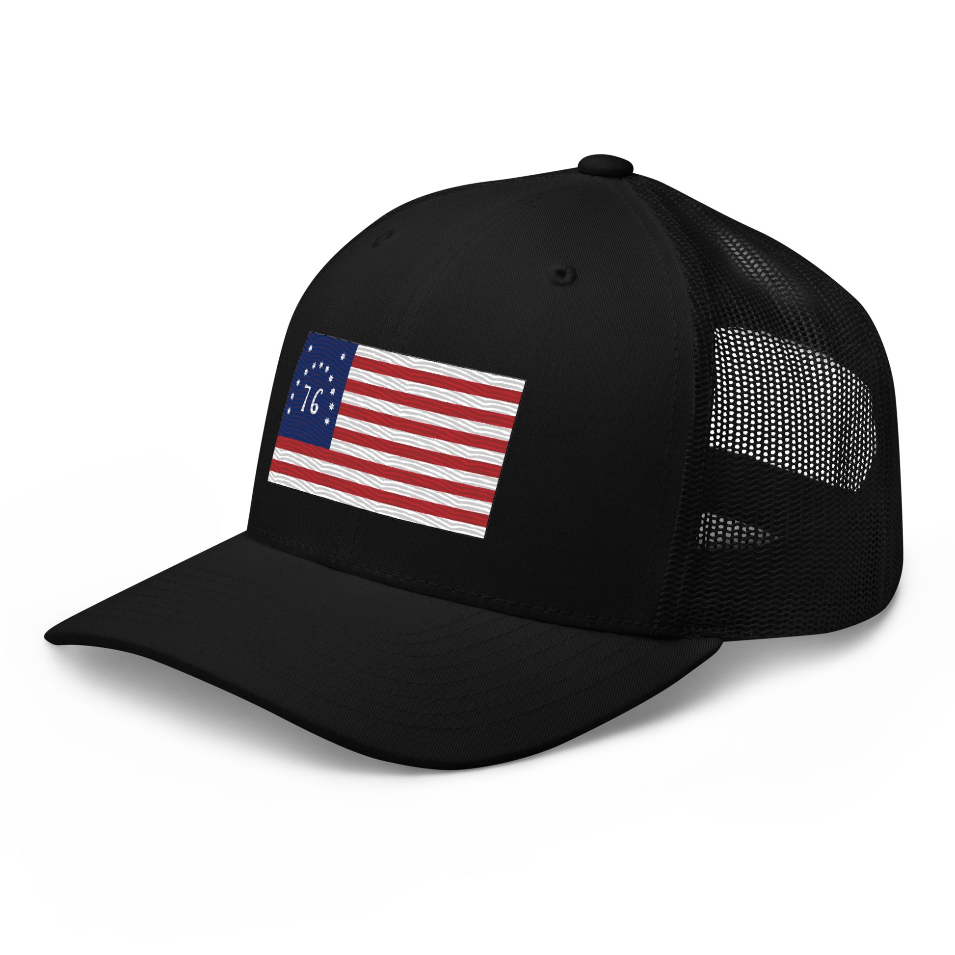 Embroidered Bennington Flag | Retro Trucker Cap Retro Trucker Cap Gun Beaver   