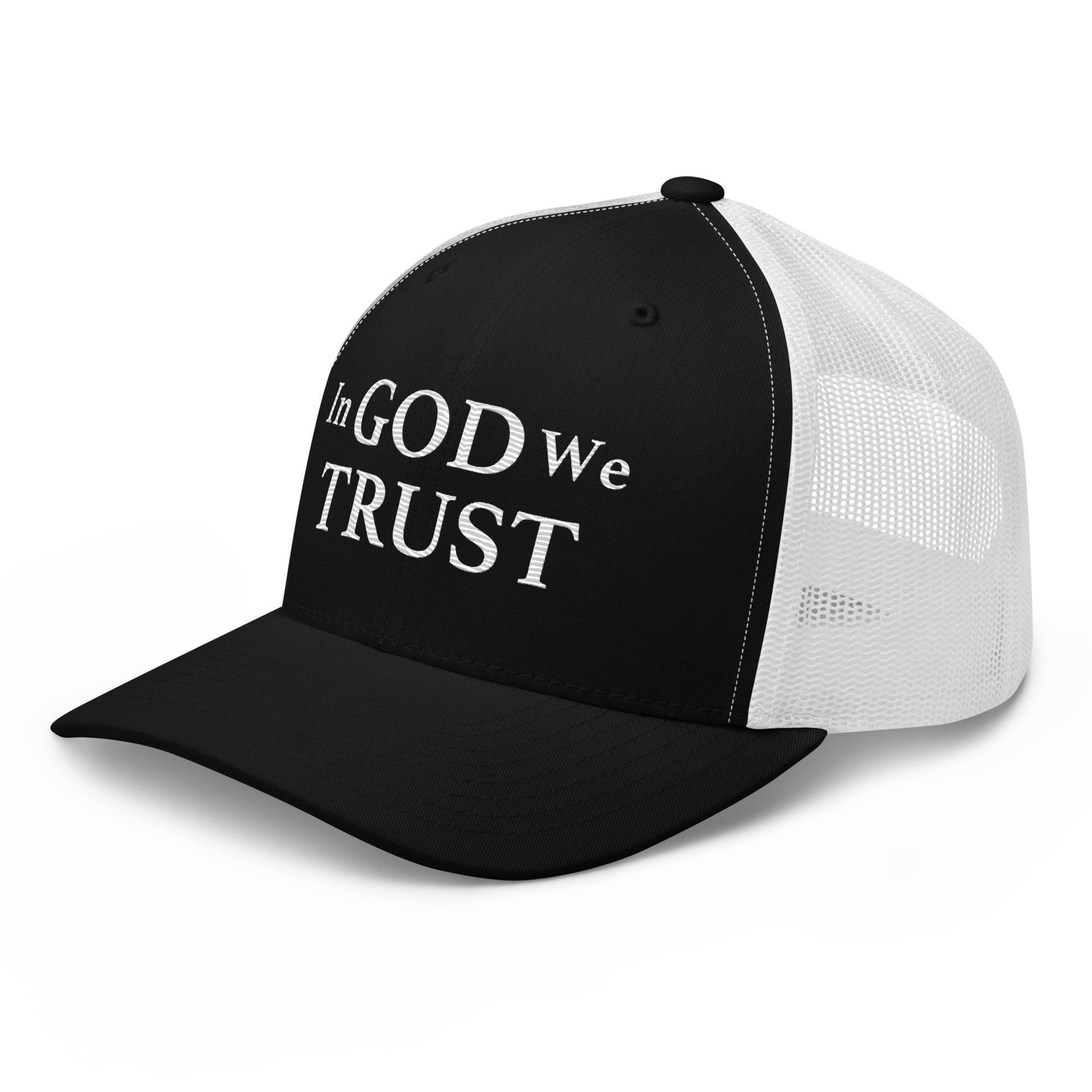 Embroidered "In God We Trust" | Retro Trucker Cap Retro Trucker Cap Gun Beaver   