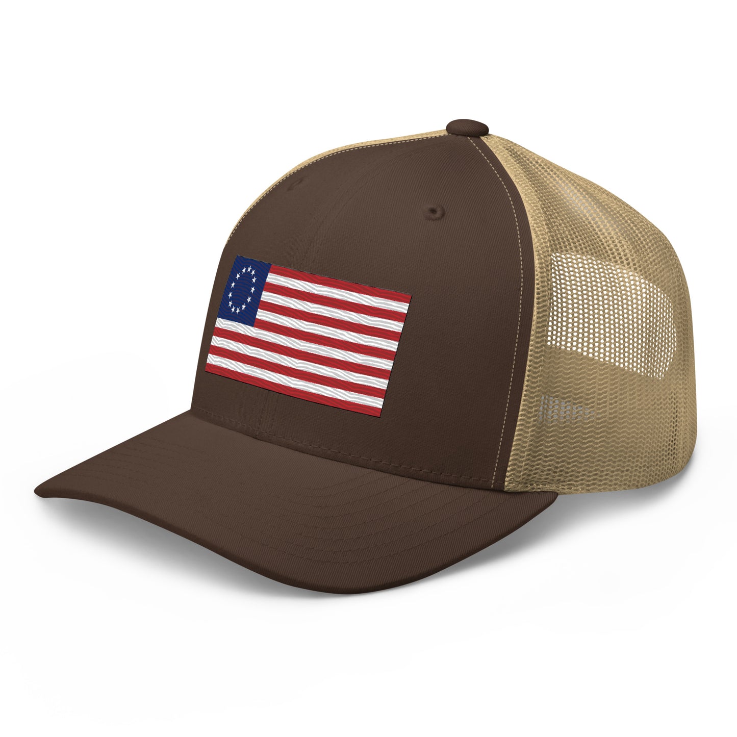 Embroidered Betsy Ross Flag | Retro Trucker Cap Retro Trucker Cap Gun Beaver   