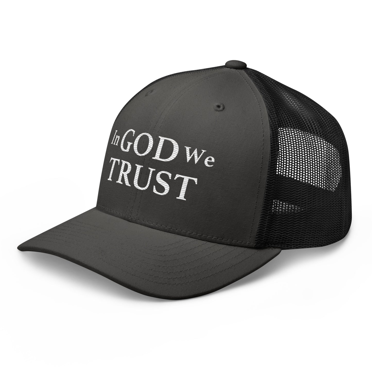 Embroidered "In God We Trust" | Retro Trucker Cap Retro Trucker Cap Gun Beaver   