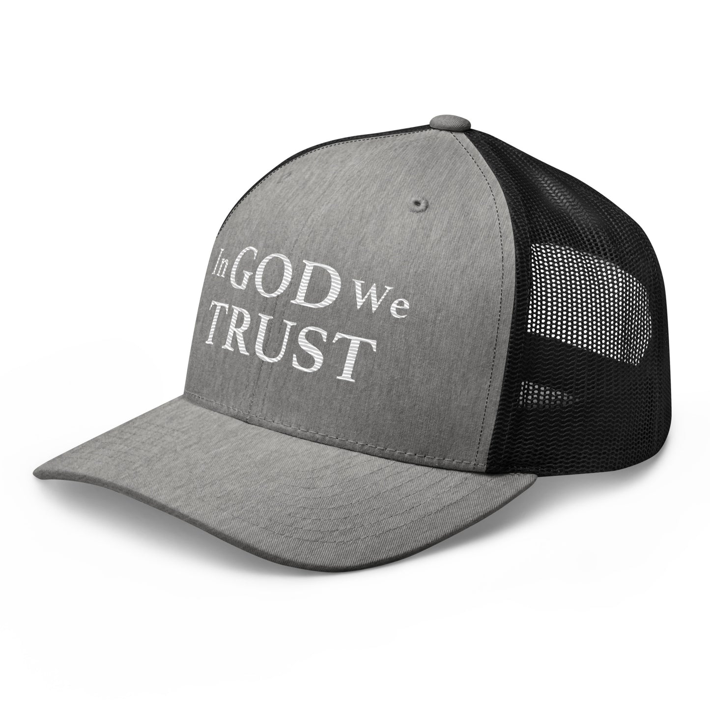 Embroidered "In God We Trust" | Retro Trucker Cap Retro Trucker Cap Gun Beaver   