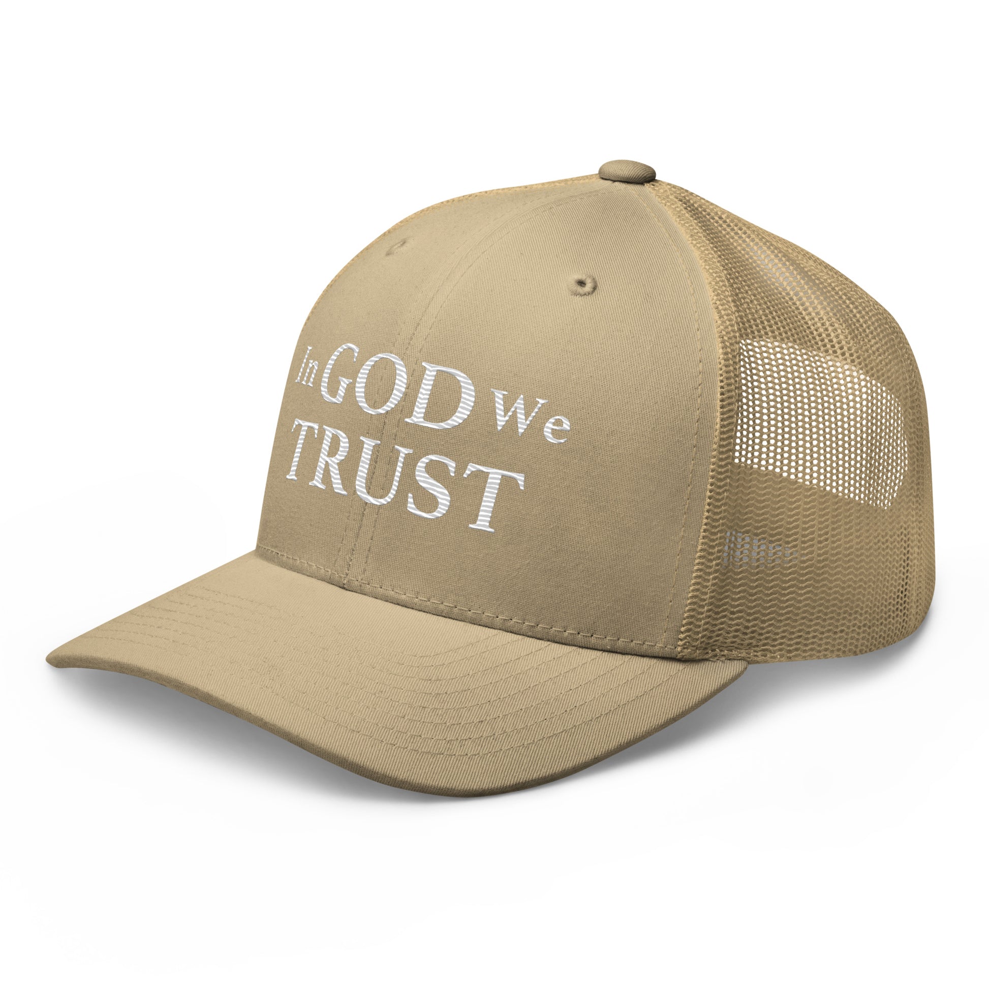 Embroidered "In God We Trust" | Retro Trucker Cap Retro Trucker Cap Gun Beaver   