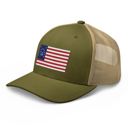 Embroidered Bennington Flag | Retro Trucker Cap Retro Trucker Cap Gun Beaver   